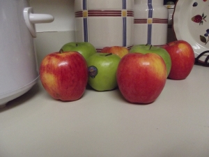 My slighty less that perfect apples...